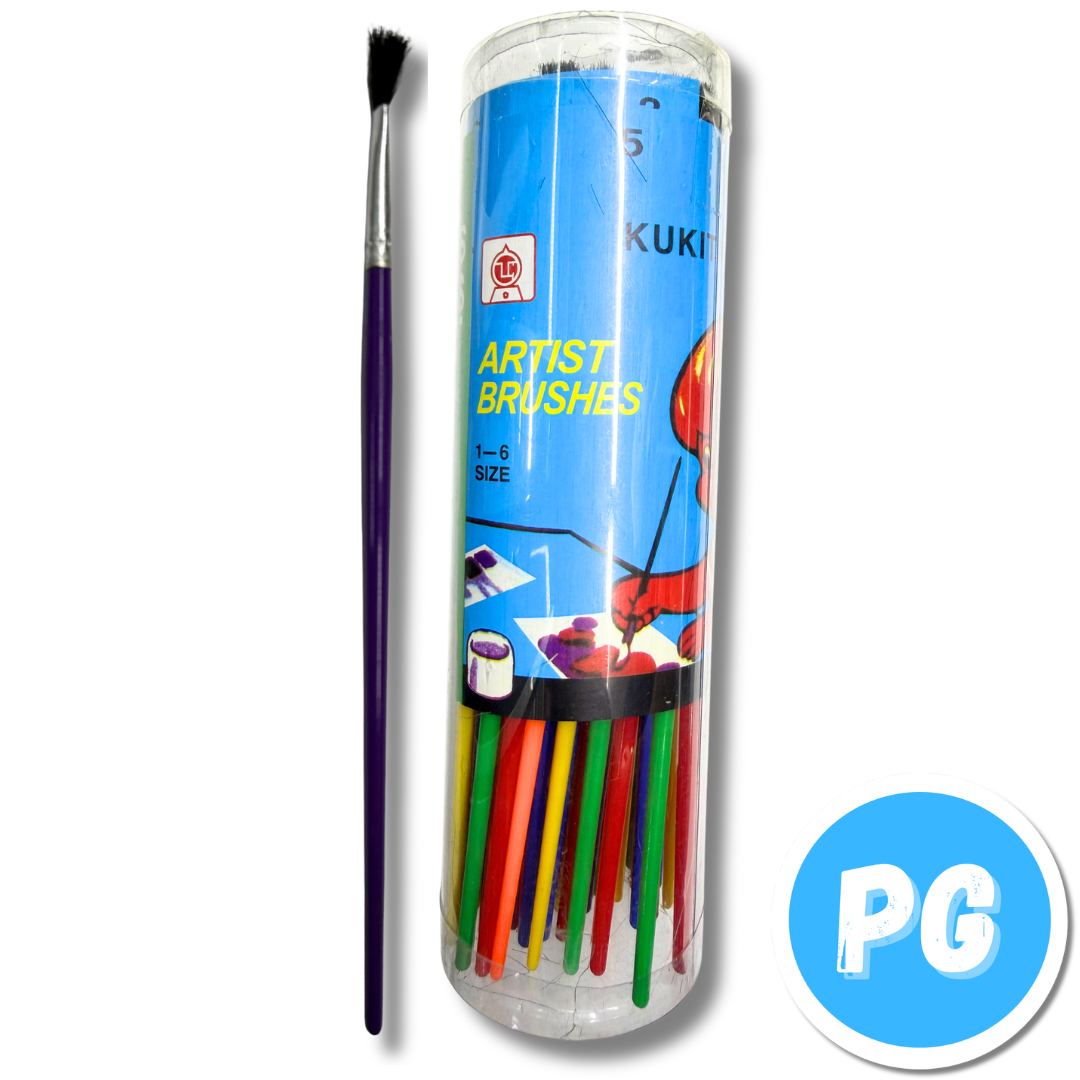 Tarro Pincel Plastico x72 Unds Delgado Redondo