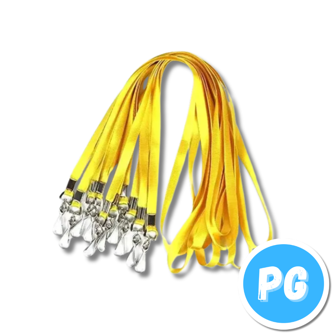 Paquete Cordon Para Carnet Amarillo X25 Del Mismo Color