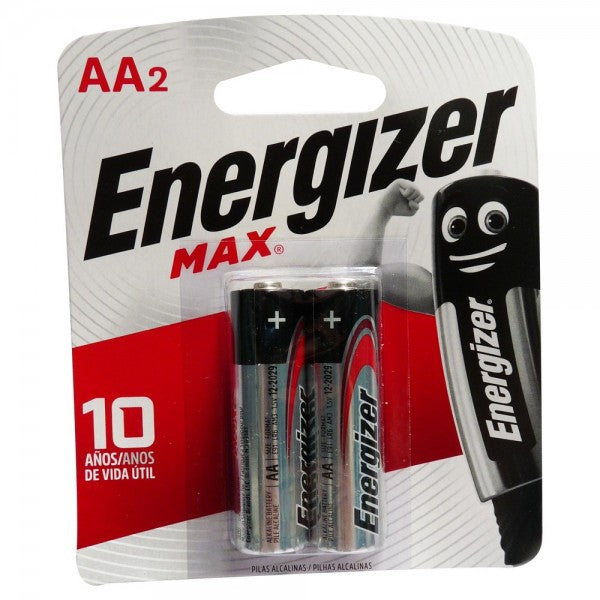 Paquete Pila Energizer Aa X2 Alcalina Larga Duracion