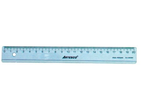REGLA PLASTICA 20 CENTIMETROS