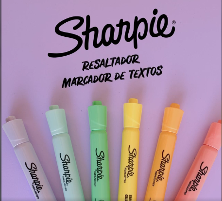 Caja Resaltador Sharpie Punta Ancha X12 Unidades Surtidas Tonos Pastel Surtido