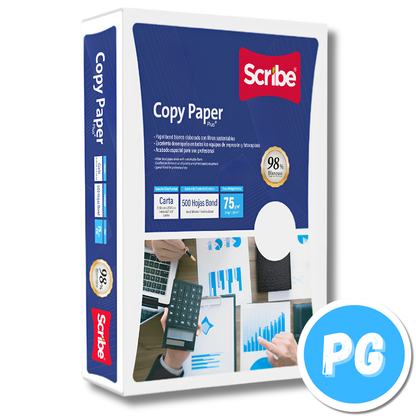 Caja Resmas Scribe 75 gramos x10 Paquetes Carta Blanca