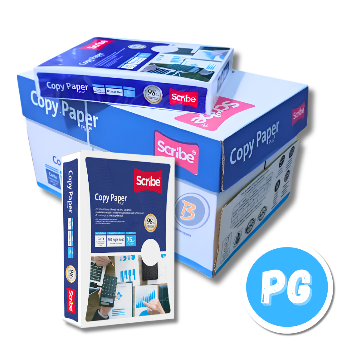 Caja Resmas Scribe 75 gramos x10 Paquetes Carta Blanca