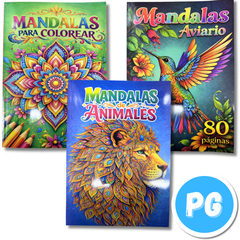 Libro Mándalas Grande 80 Páginas - Motivó Aleatorio