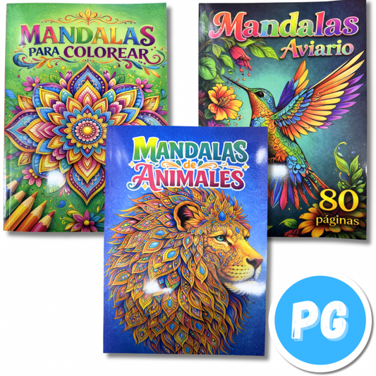 Libro Mándalas Grande 80 Páginas - Motivó Aleatorio