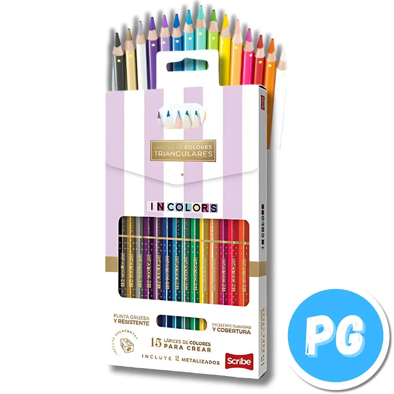 Caja Color Scribe Incolor X15 Unipunta