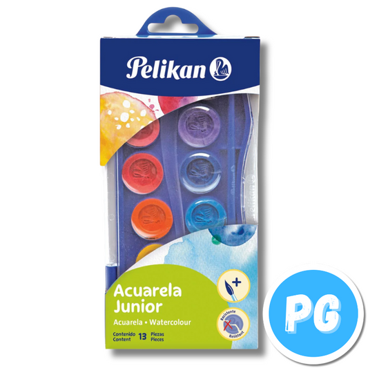 Paquete Acuarela En Pasta Pelikan X12 Unds Tonos Primarios