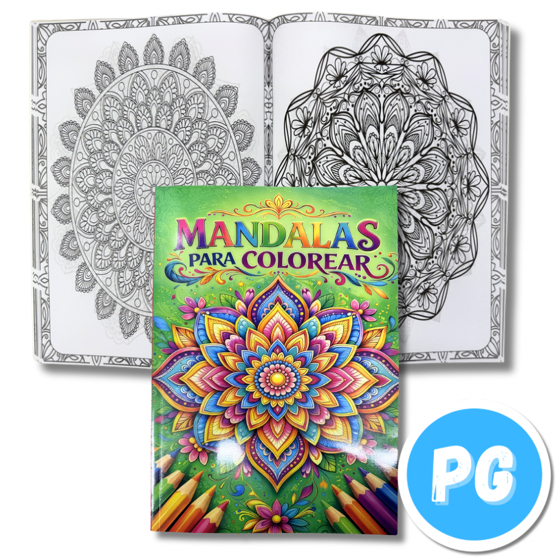Libro Mándalas Grande 80 Páginas - Motivó Aleatorio