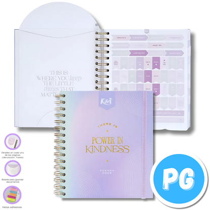 Agenda Diaria Kiut 2026 Premium Argollada