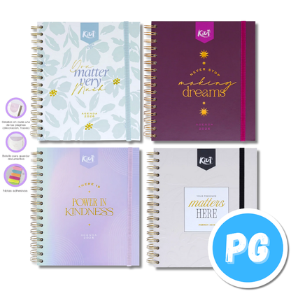 Agenda Diaria Kiut 2026 Premium Argollada
