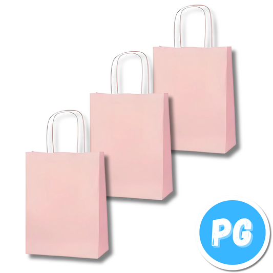 Bolsa Papel Kraft Rosada Pastel 12x15 Centimetros