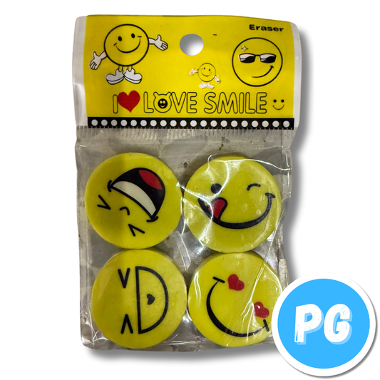 Paquete Borrador Caritas Felices X4 Unds