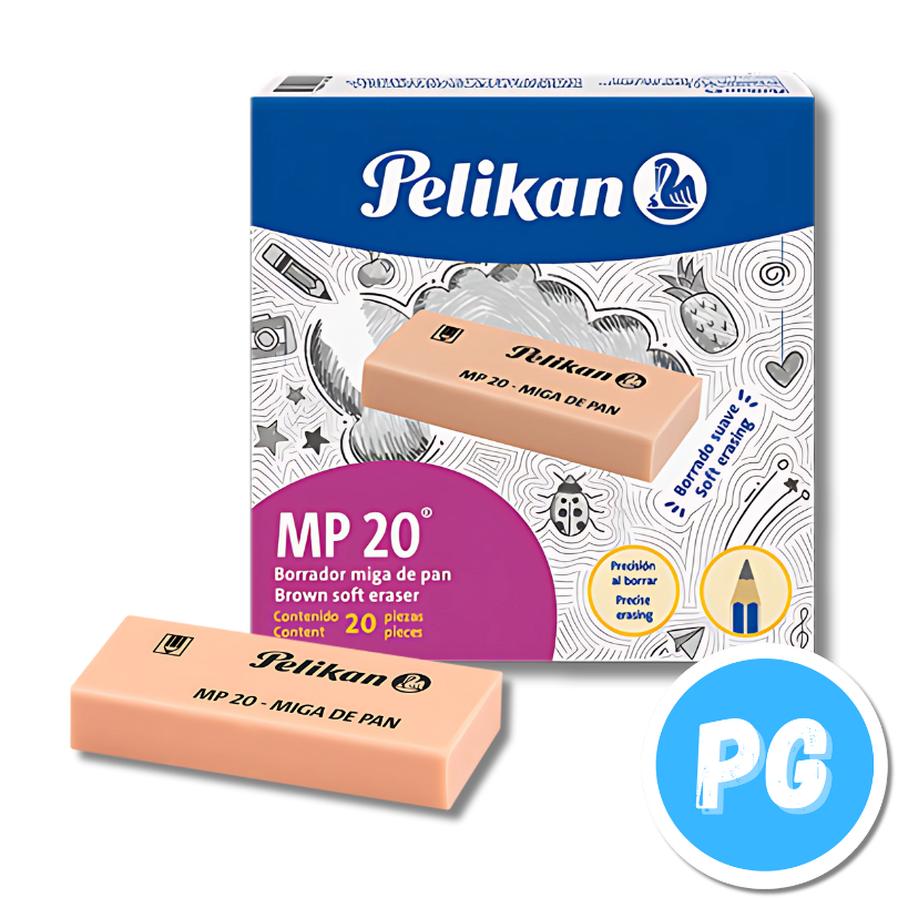 Caja Borrador Pelikan Miga Pan Mp20 X20 Unds Café
