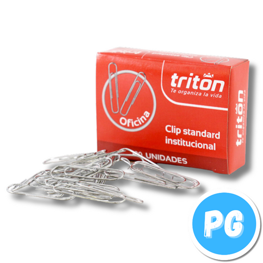 Caja De Clip Triton Metalico X100 Unds