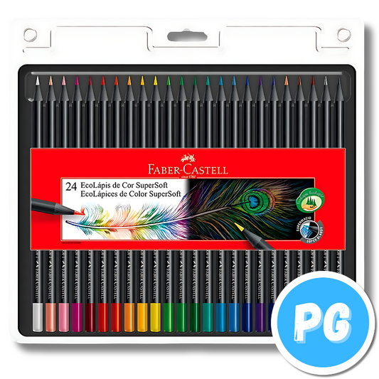 Caja Color Faber Castell Supersoft x24 Unds