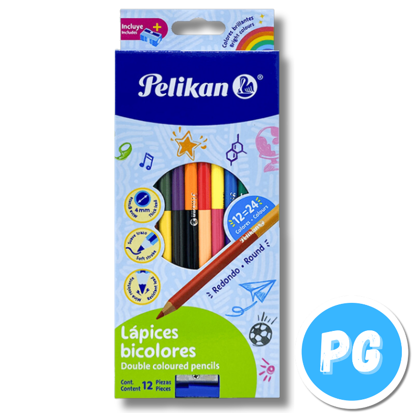 Caja Color Pelikan X12 Unds Doblepunta