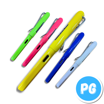 Caja Esfero Luoshi 0.5mm Gel x12 Unds Surtido Tapa Negro (Tipo Lamy)