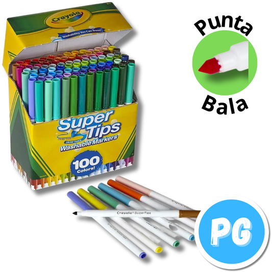 Caja Marcador Crayola Super Tips x100 Unds