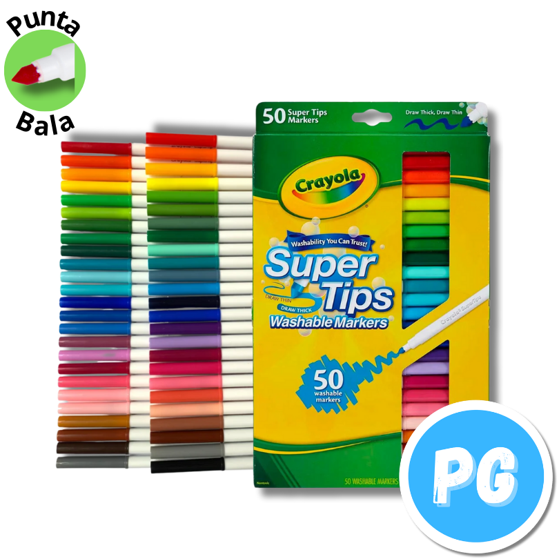 Paquete Marcador Crayola Super Tips x50 Unds