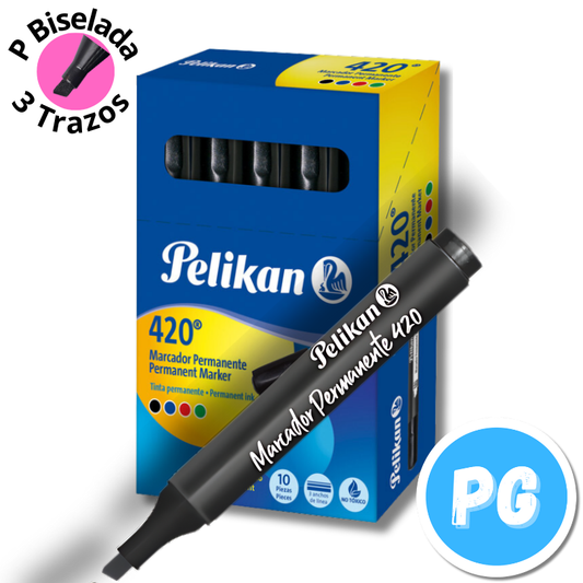 Caja Marcador Pelikan Permanente 420 x10 Unds Negro