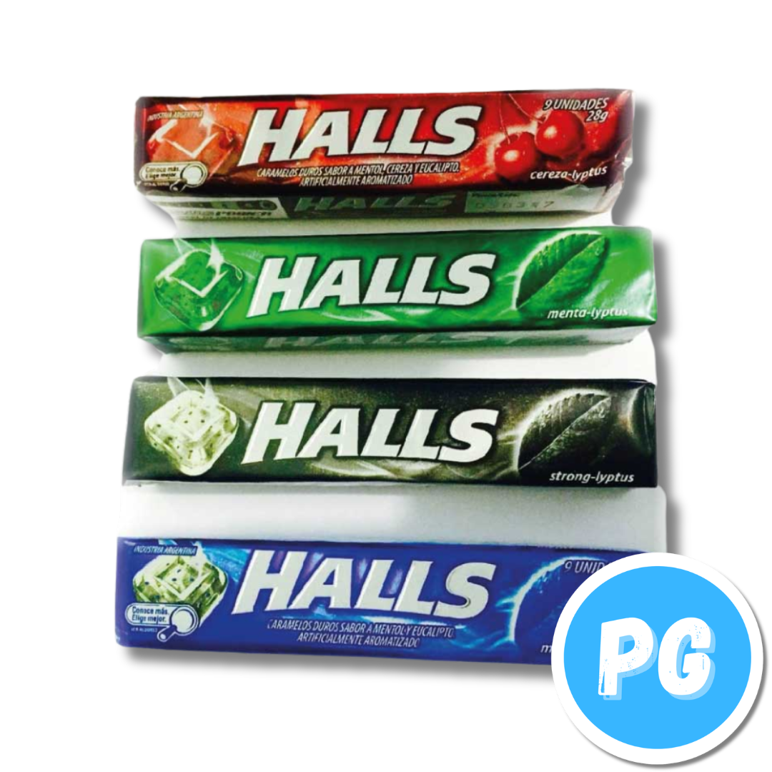 Caja Barra Mentas Halls (x9 c/u) x12 Unds Surtido