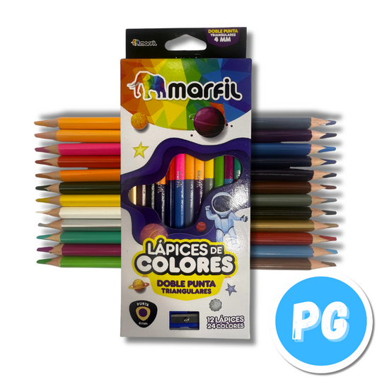 Caja Color Marfil x12 Unds Doblepunta Triangular