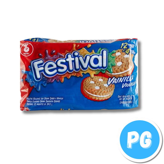 Caja Galletas Festival X4 C/U X12 Paquetes Vainilla