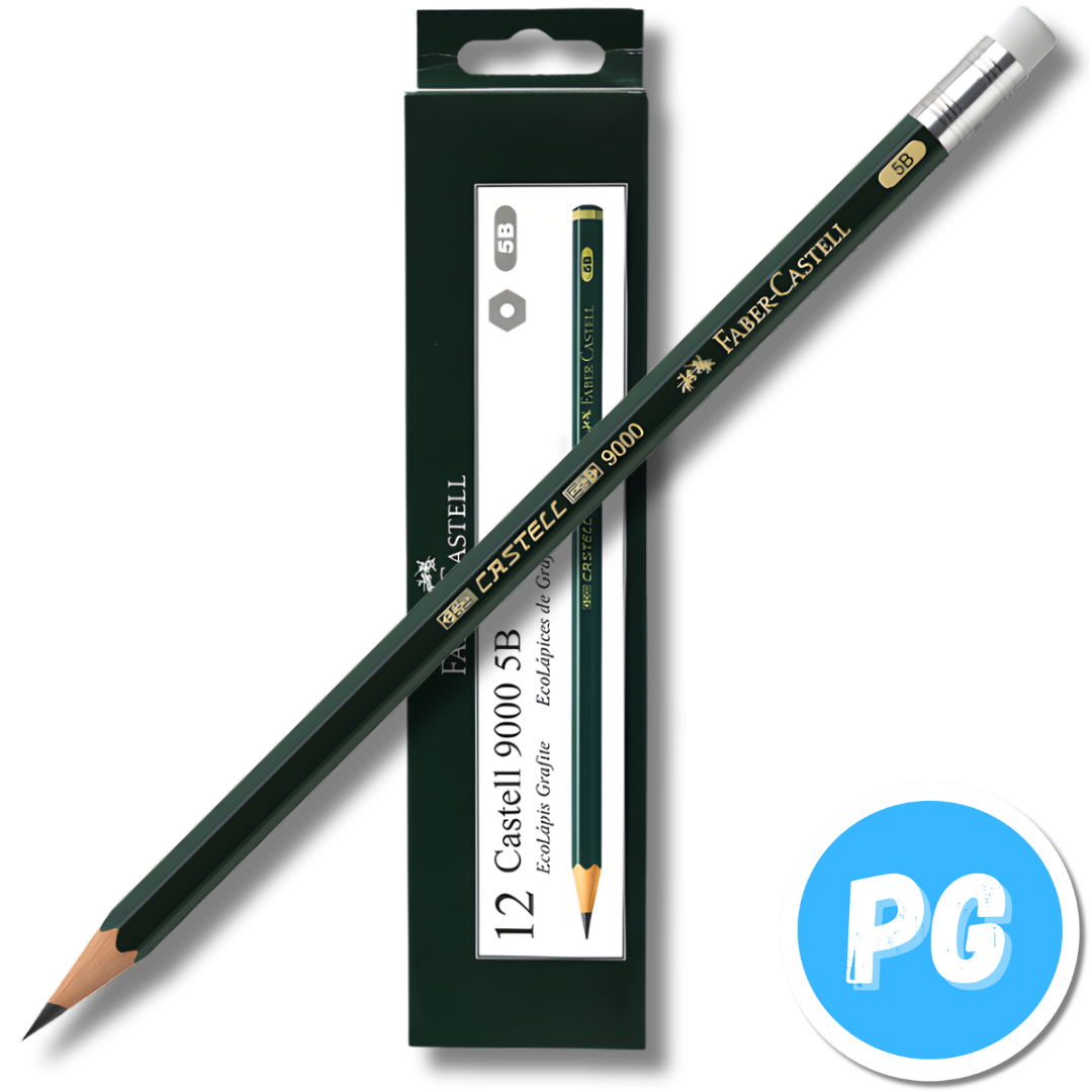 Caja Lapiz Faber Castell 9000 5B X12 Unds Negro