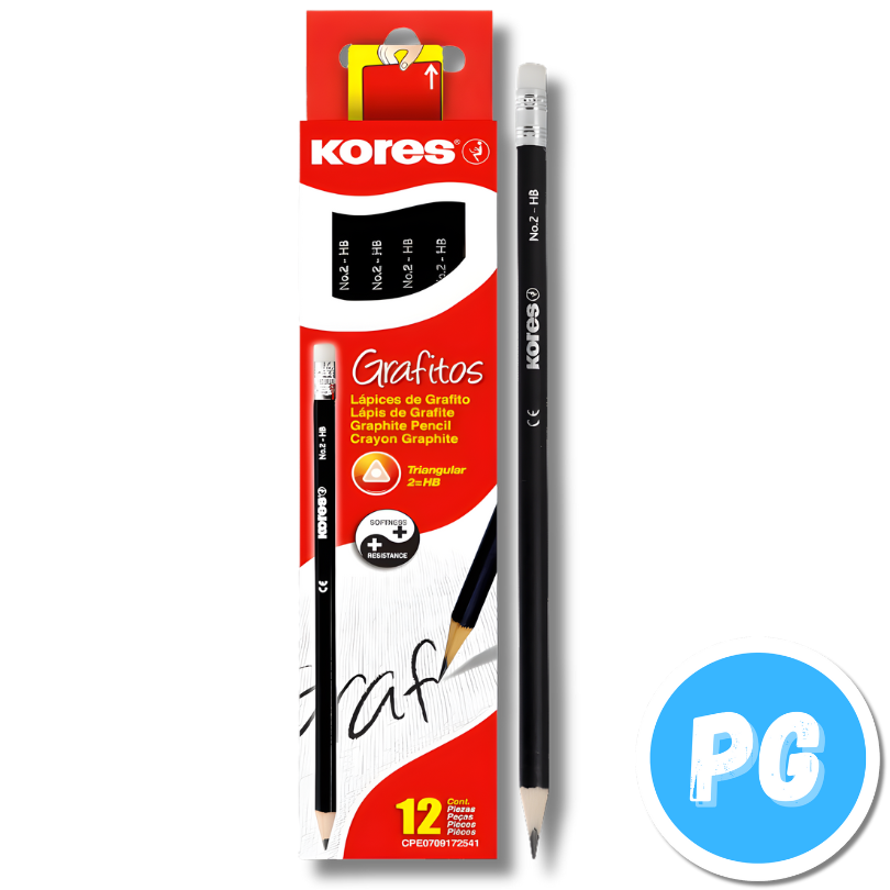 Lapiz Kores HB #2 Unidad Negro