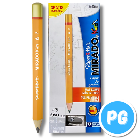 Caja Lapiz Mirado HB #2 X6 Unds Jumbo Negro