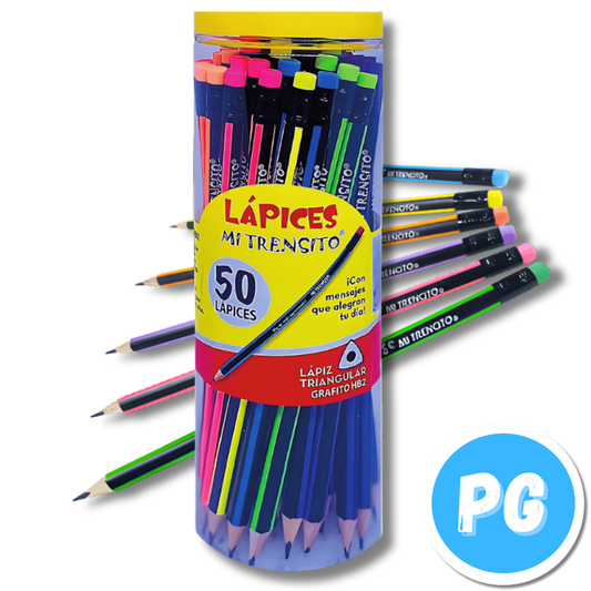 Caja Lapiz Mi Trensito HB #2 X50 Unds Negro Diseño Surtido
