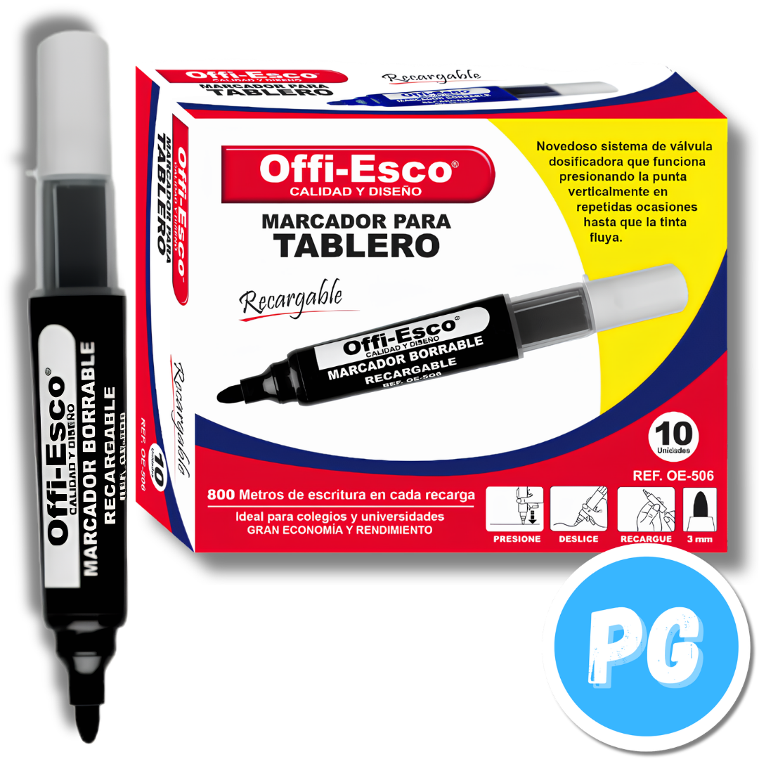 Cartucho Para Marcador Offiesco Borrable 506 Negro