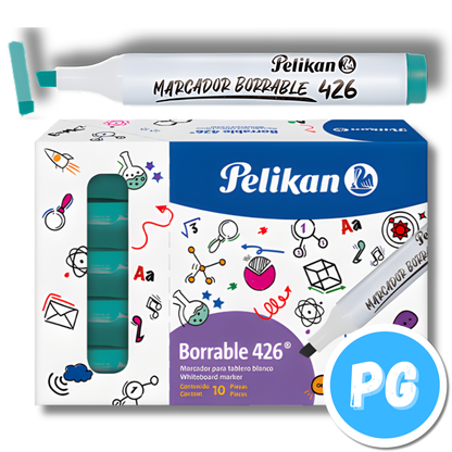 Caja Marcador Pelikan Borrable 426 x10 Unds Agua Marina