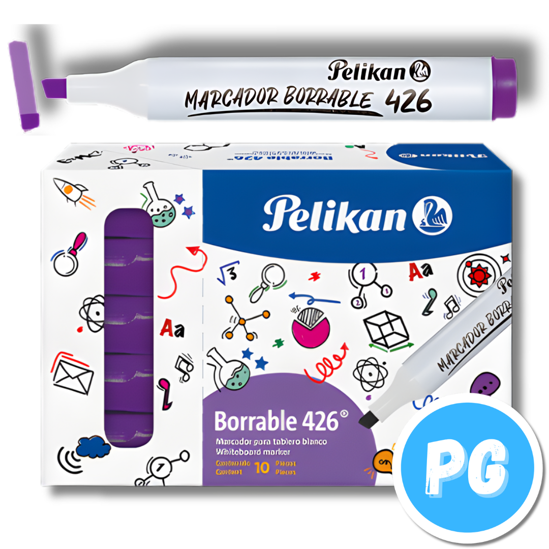 Caja Marcador Pelikan Borrable 426 x10 Unds Morado