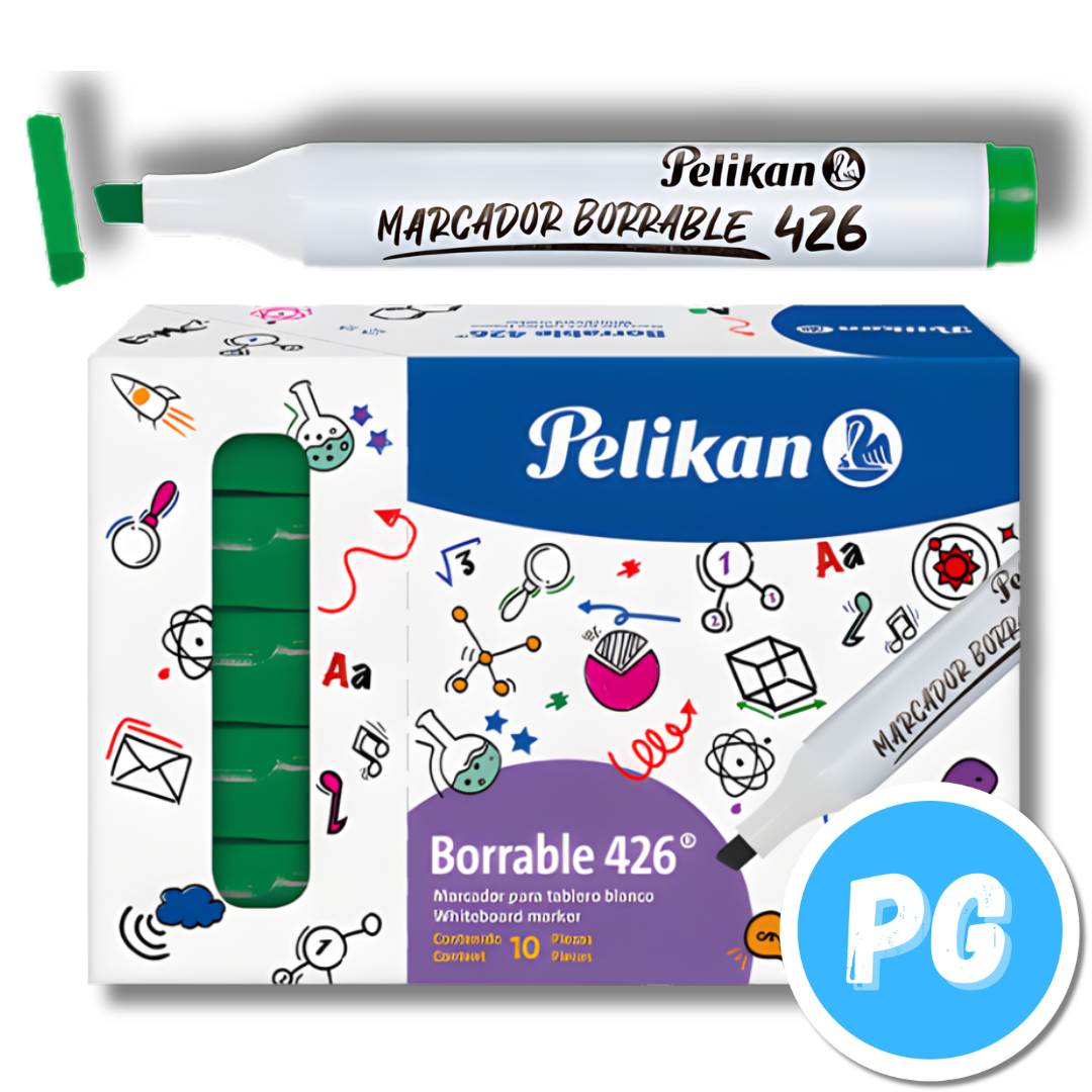 Caja Marcador Pelikan Borrable 426 x10 Unds Verde