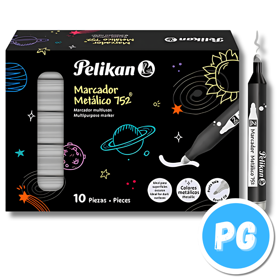 Marcador Pelikan Metalico 752 Unidad Plateado
