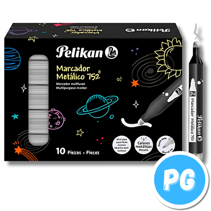 Marcador Pelikan Metalico 752 Unidad Plateado
