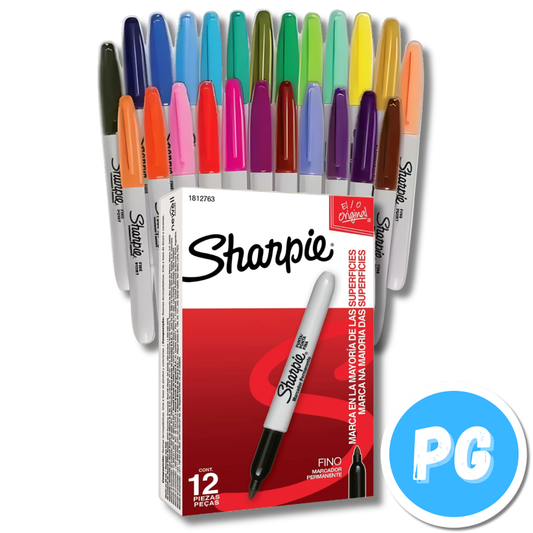 Caja Marcador Sharpie Punta Fina x12 Unds Surtido