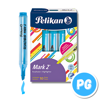 Caja Resaltador Pelikan Mark 2 x10 Unds Azul
