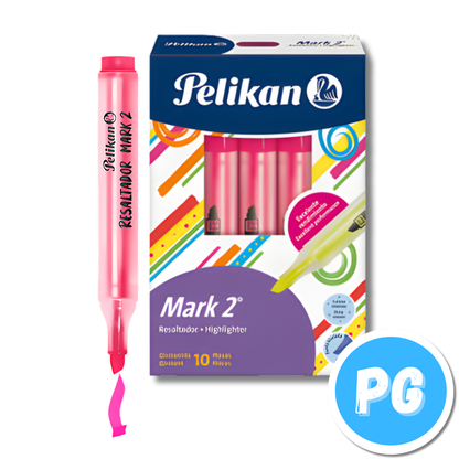 Caja Resaltador Pelikan Mark 2 x10 Unds Fucsia