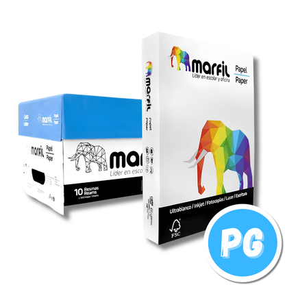 Caja Resma Marfil 75 gramos x10 Paquetes Carta Blanca