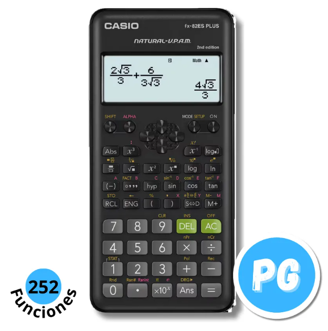 Calculadora Casio Cientifica 350 Es Plus 252 Funciones Bateria Reloj