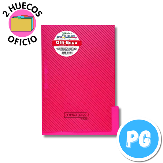 Carpeta Plastica Oficio Legajadora Fucsia