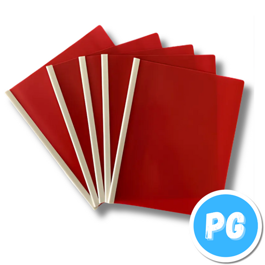 Paquete Carpeta Lomo Corredizo X5 Unds Carta Rojas