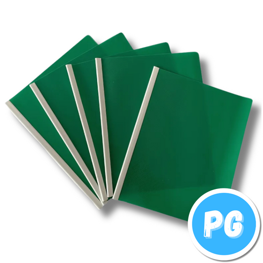 Paquete Carpeta Lomo Corredizo X5 Unds Carta Verdes