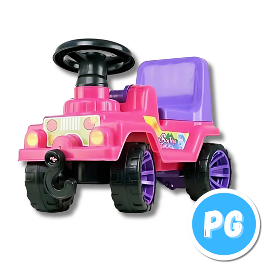 Carro Montable Plastico Jeep Color Niña De 3 A 6 Años