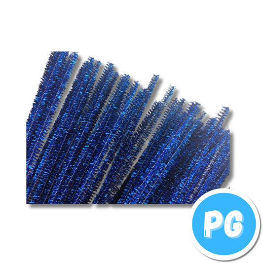 Paquete Chelines Limpia Pipas Metalizados X50 Unds Azul