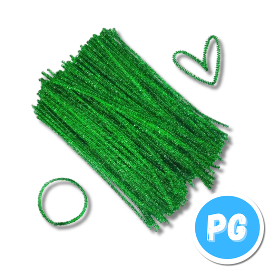 Paquete Chelines Limpia Pipas Metalizados X50 Unds Verde