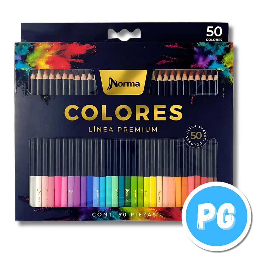 Caja De Colores Norma Premium X50 Unds Unipunta