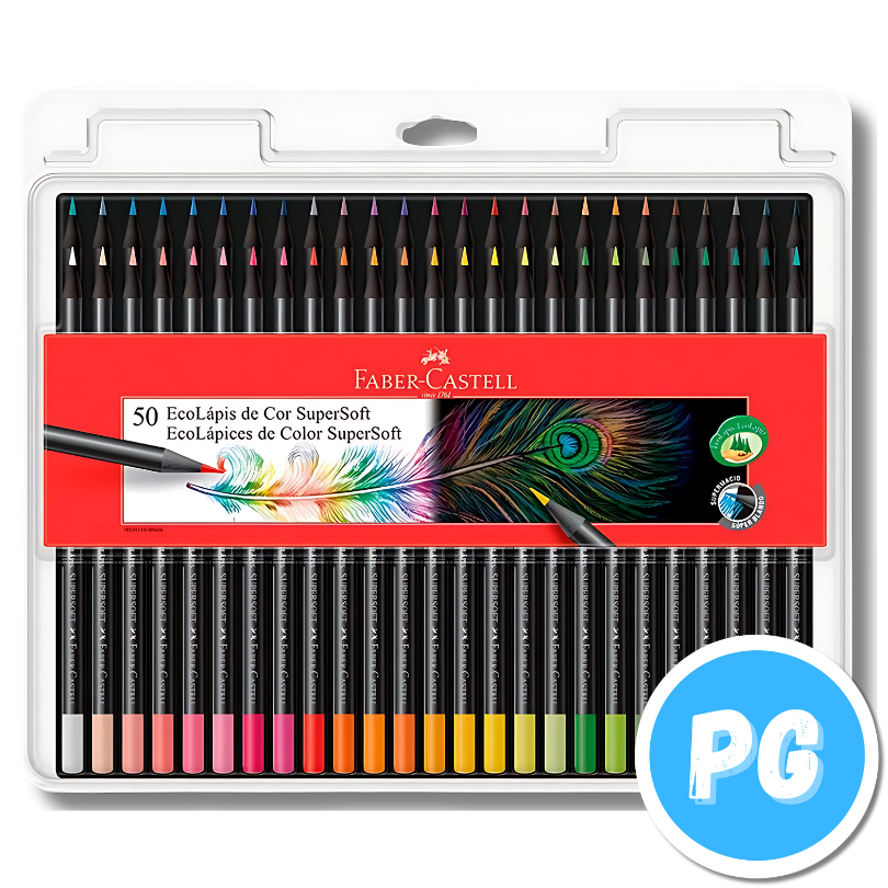 Caja Color Faber Castell Supersoft x50 Unds